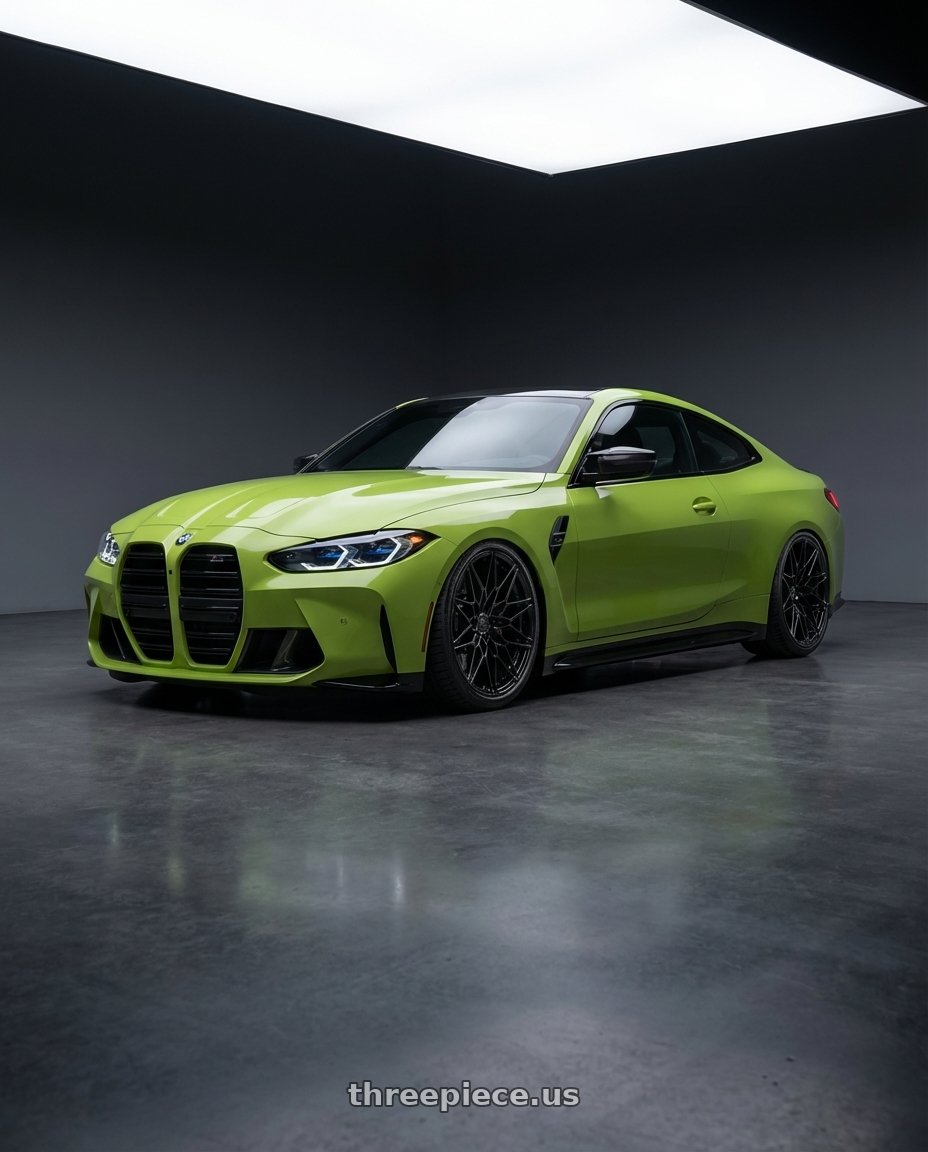 2024 BMW M4 G82 with Avant Garde Wheels M520R 5X112 19x8.5 +35 Gloss Black wheels