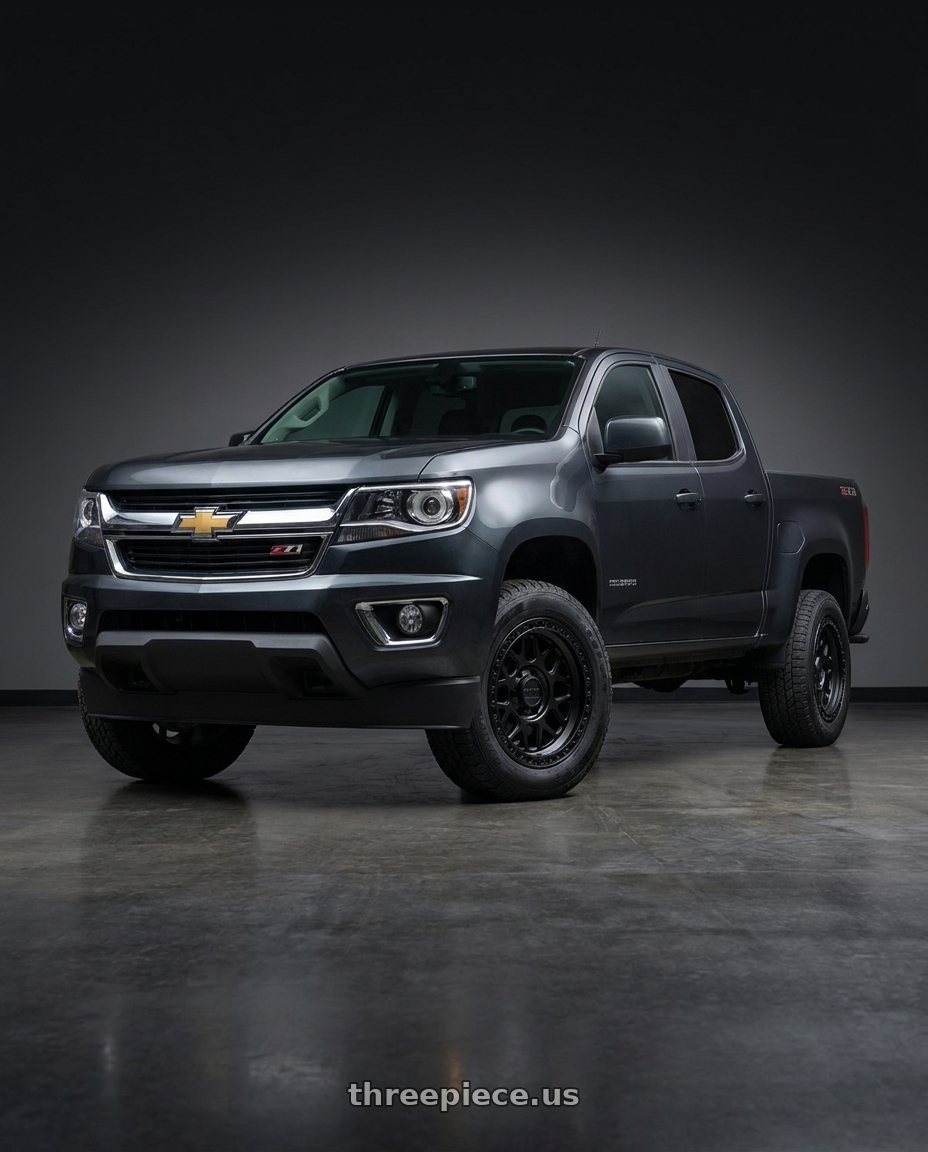 2018 Chevrolet Colorado with KMC KM549 GRS 6X120 17X8.5 +0 SATIN BLACK wheels