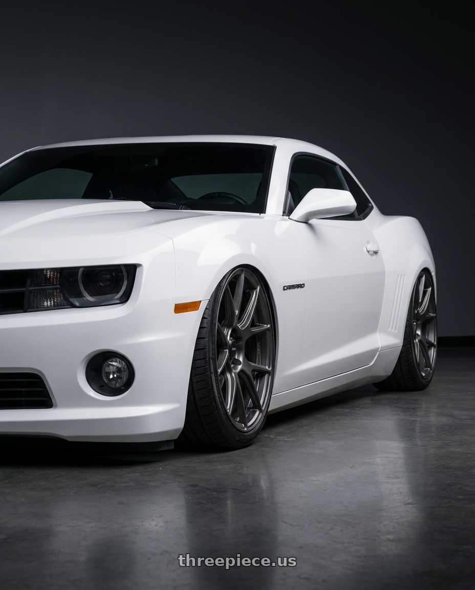 2014 Chevrolet Camaro 5th Gen with Konig Ampliform 5x120 20x8.5+45 Dark Metallic Graphite wheels