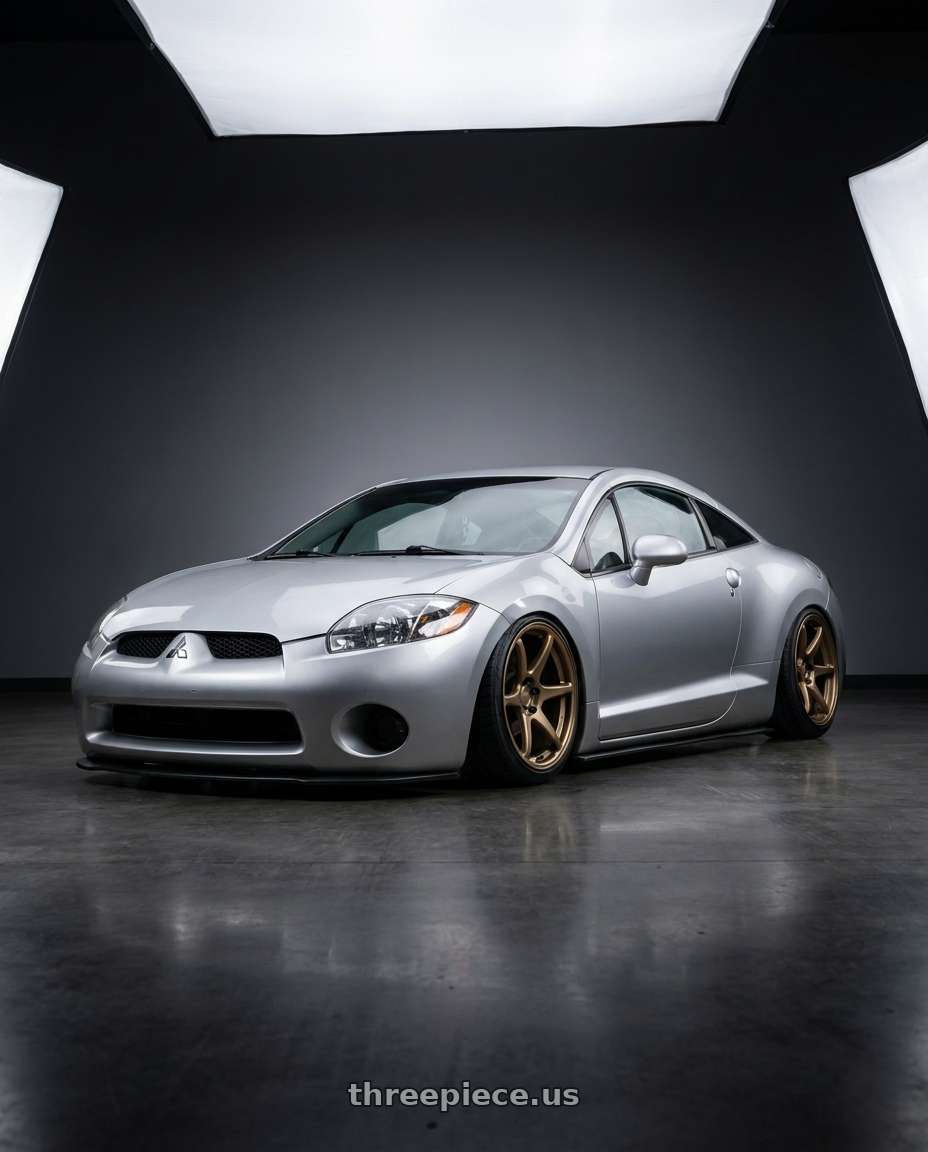 2010 Mitsubishi Eclipse with Kansei K11B Tandem 5x114.3 19x9.5 22 Bronze wheels