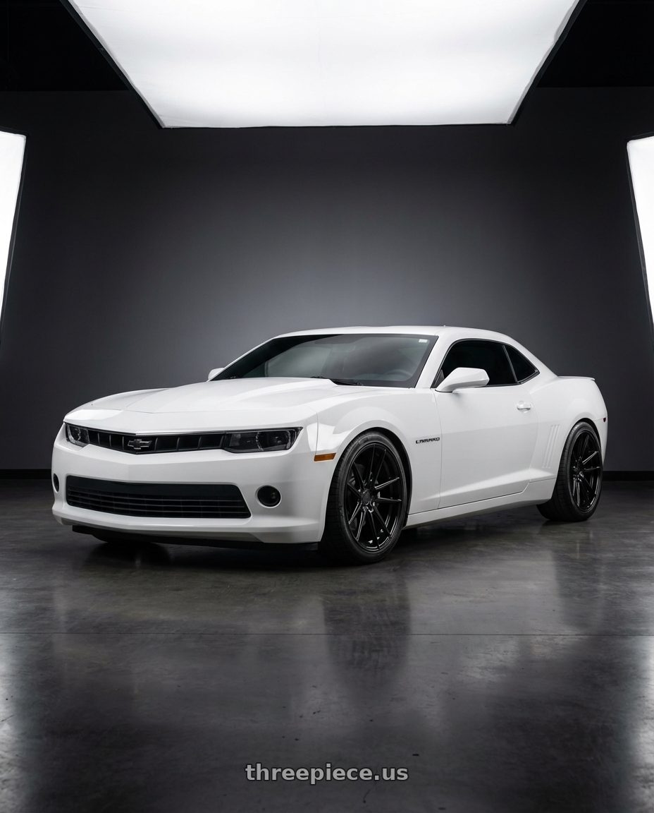 2014 Chevrolet Camaro 5th Gen with Avant Garde Wheels M520R 5X120 20x9 +38 Gloss Black wheels