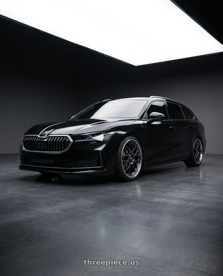 2026 Skoda superb combi sportline with BBS RS-GT 5x112 19x8.5+38 Diamond Black wheels