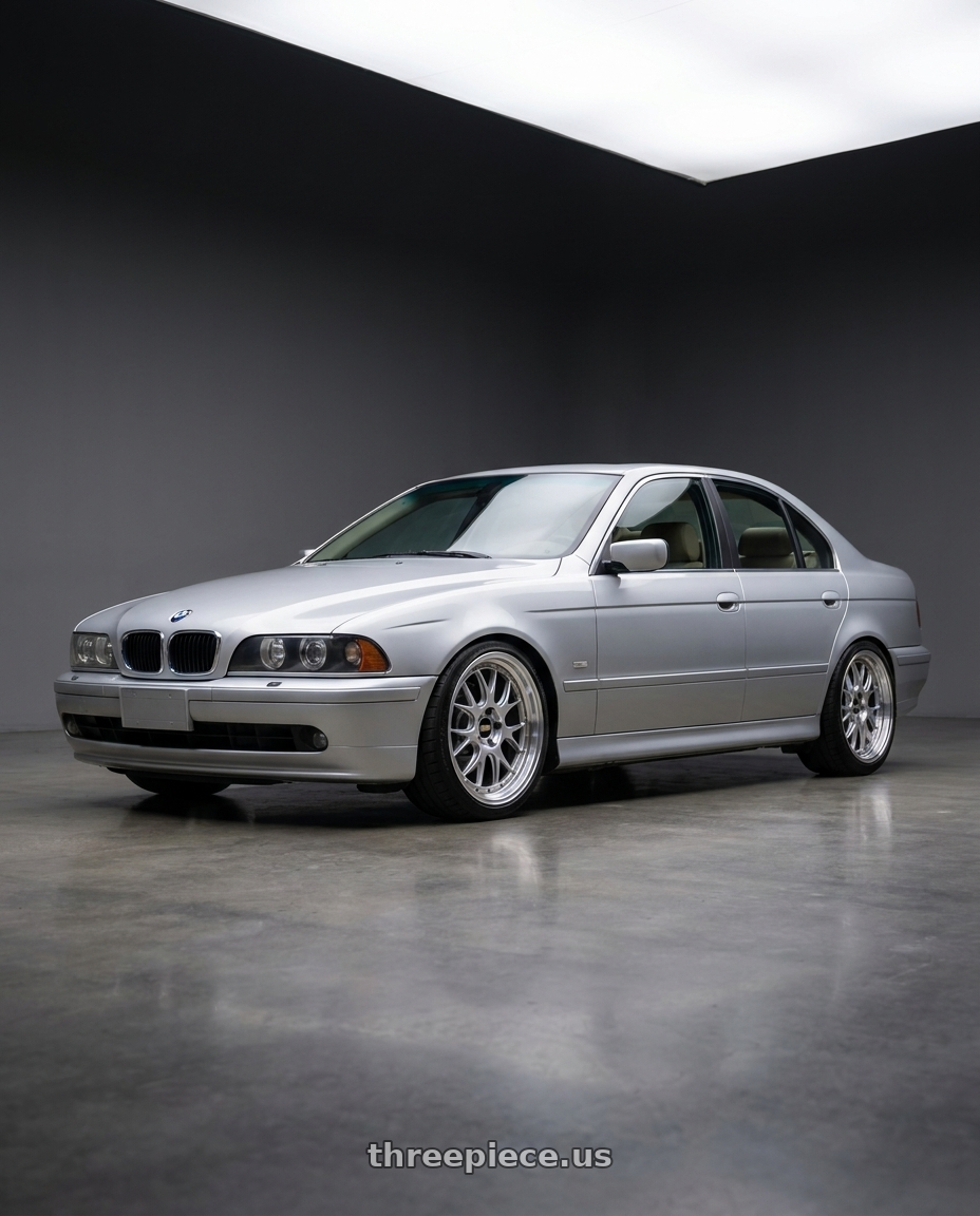2001 bmw 530i with BBS LM-R 5x120 19x8.5+32 Diamond Silver wheels