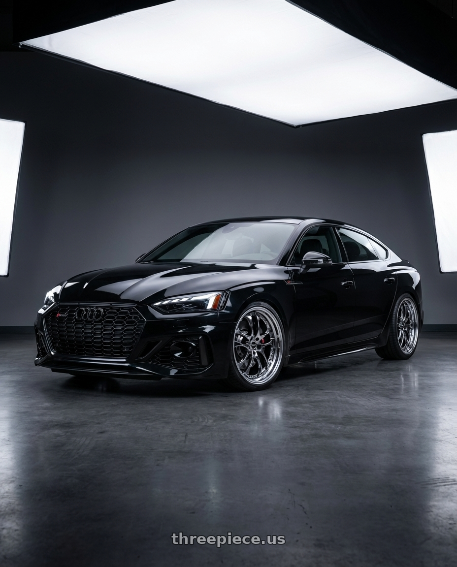 2022 Audi RS5 with Ssr Agle Minerva Step Rim 5x112 20x10.5+12 Hyper Disk Super Black Coat wheels