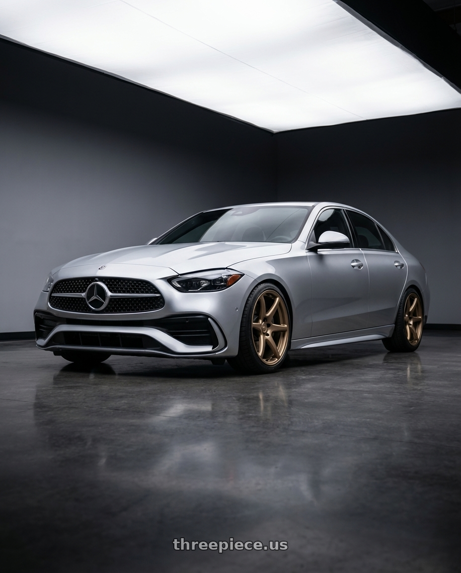 2022 Mercedes-Benz C-Class W206 with Kansei K11B Tandem 5X112 19x9.5 22 Bronze wheels