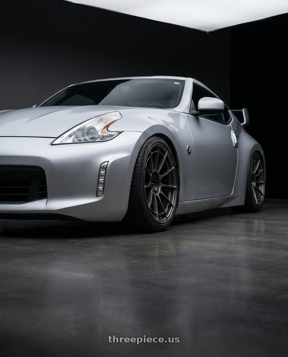2014 Nissan 370z with Enkei NT03RR 5x114.3 18x9.5+27 Gunmetal wheels