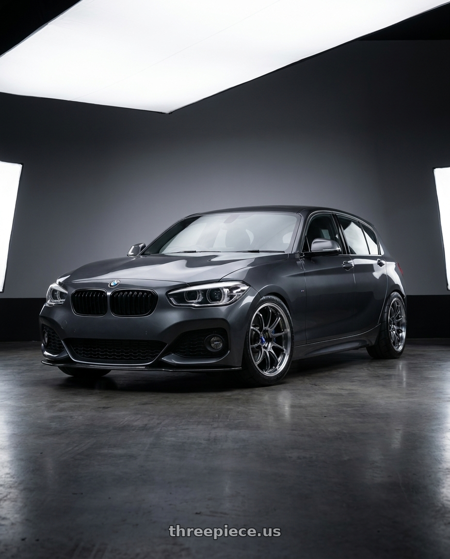 2018 bmw m140i with Advan Racing RZ-DF2 5x120 19x8.5 +35 DIAMOND CUT & HYPER PLATINUM BLACK wheels