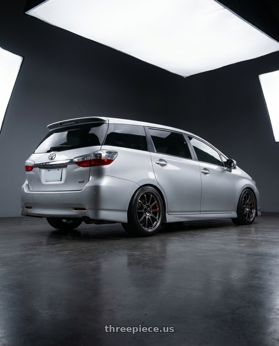 2013 TOYOTA ZGE22 with Volk Racing CE28SL 5x100 18x8.0+48 wheels rear three quarter view square tires