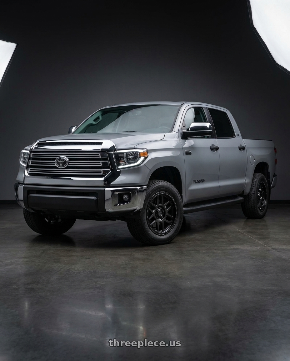 2021 Toyota Tundra 1794 Edition with KMC KM544 MESA 5X150 18X9 +25 SATIN BLACK WITH GLOSS BLACK LIP wheels