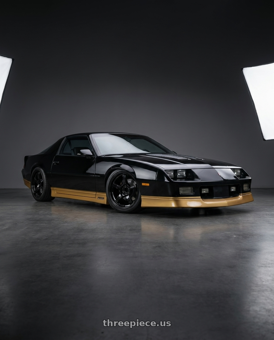 1988 Chevrolet Camaro with Gram Lights 57CR 4x100 17x7 +40 Gloss Black wheels
