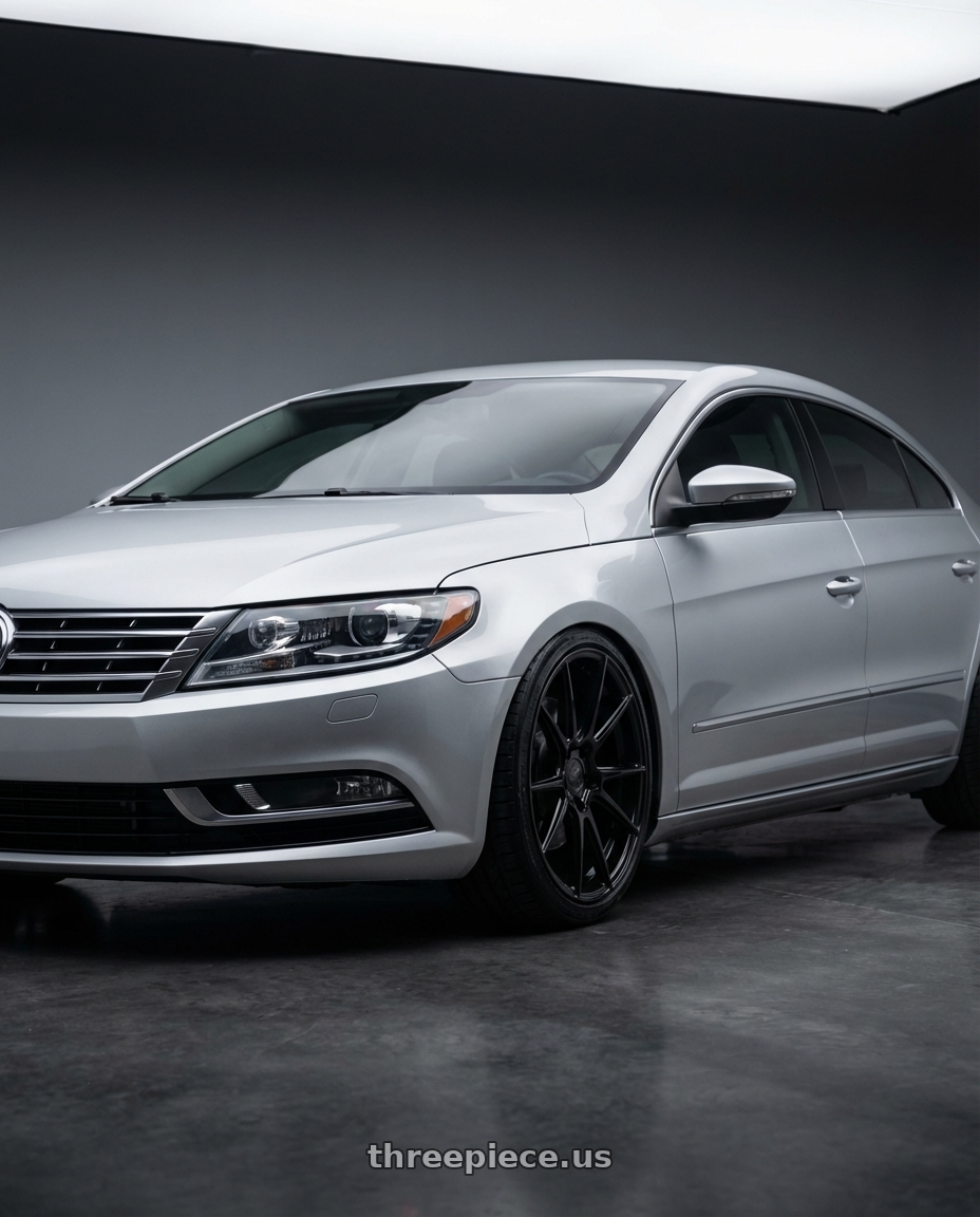 2015 Volkswagen CC with Avant Garde Wheels M520R 5X112 19x8.5 +35 Gloss Black wheels