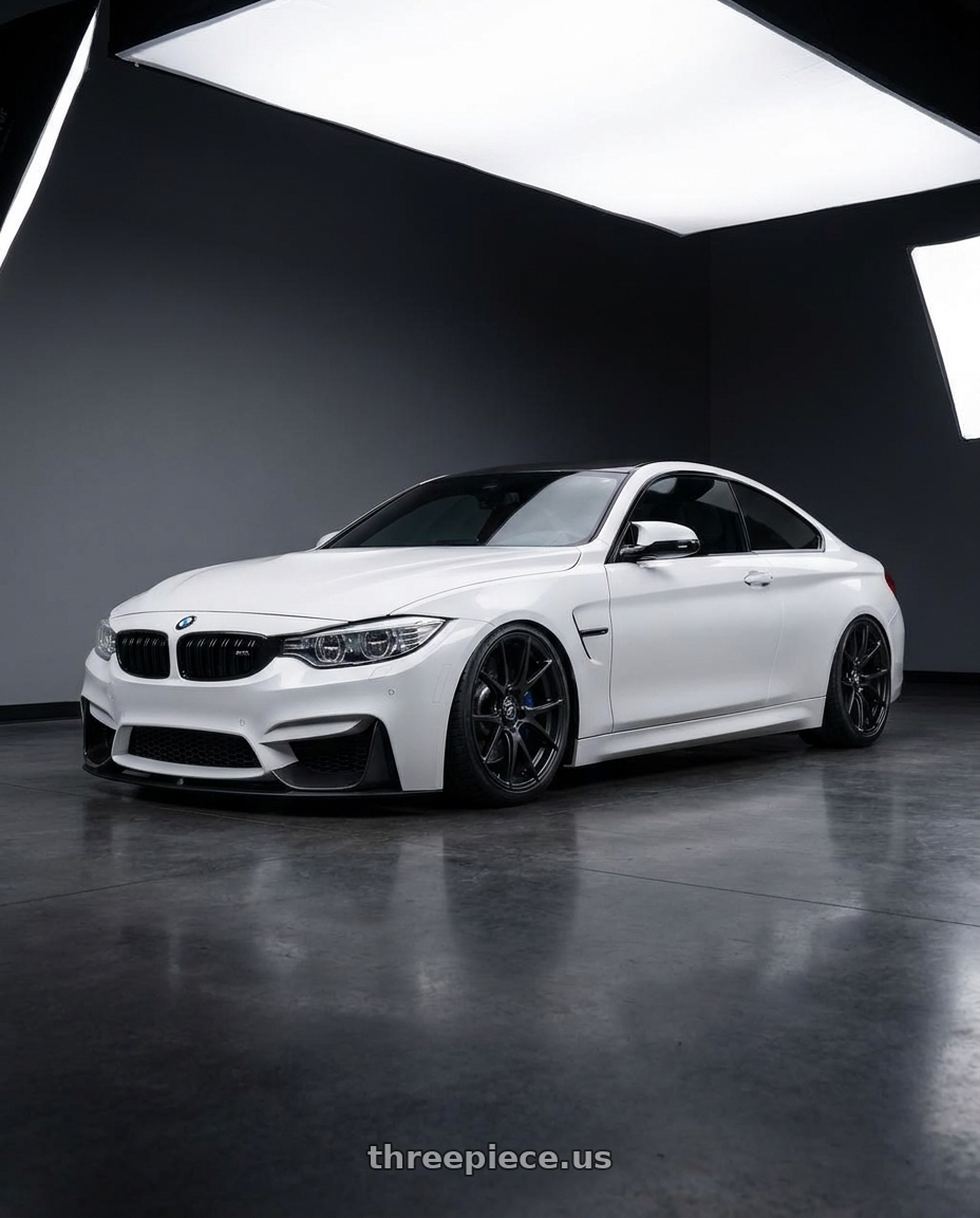 2018 BMW M4 F82 with Forgestar CF5V 5x120 19x9 +38 Satin Black wheels