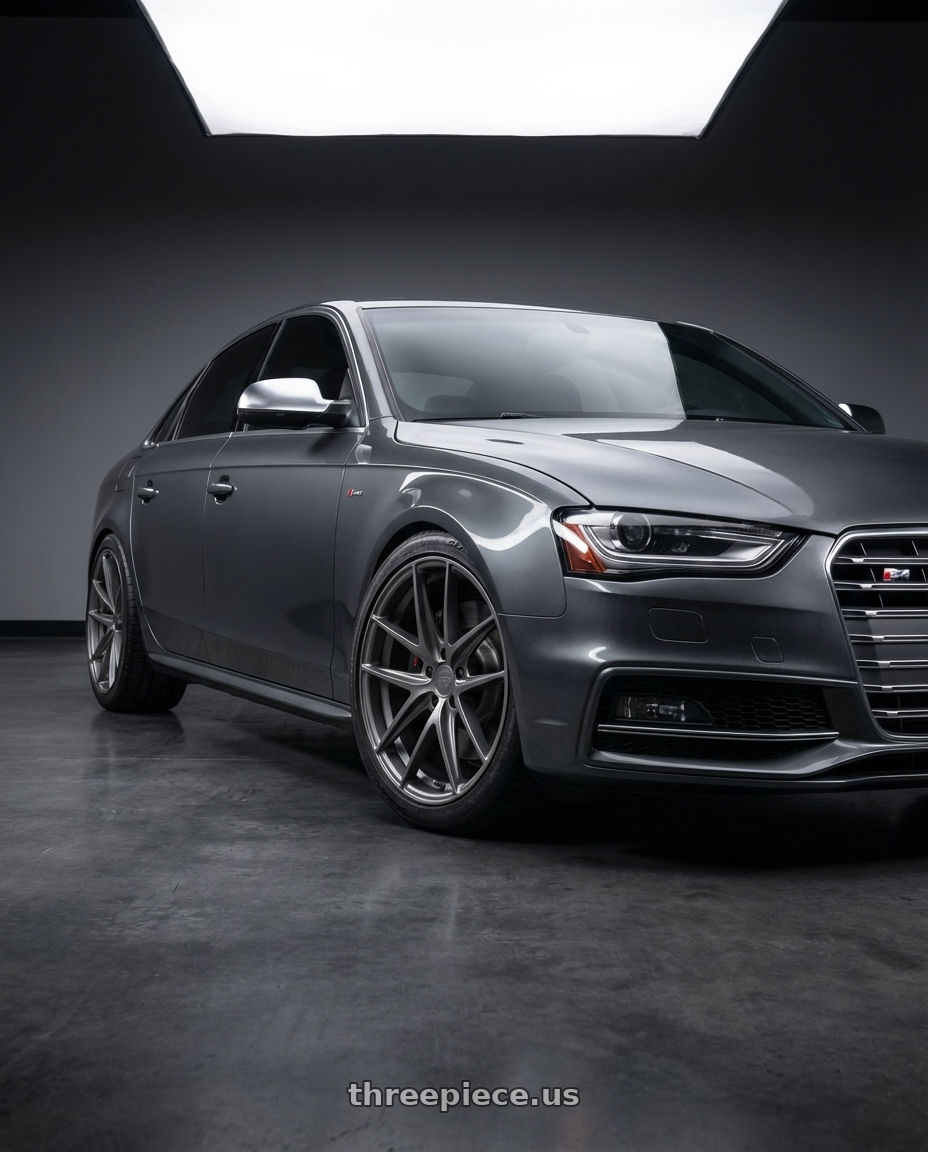 2015 Audi S4 B8.5 with Niche 1PC M116 MISANO 5X112 19X9.5 +38 MATTE GUN METAL wheels