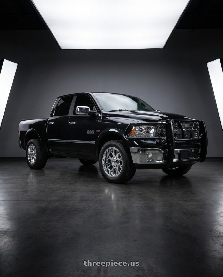 2016 ram 1500 with FULL THROTTLE FT0151 5x139.7/5x150 18x9-12 CHROME wheels