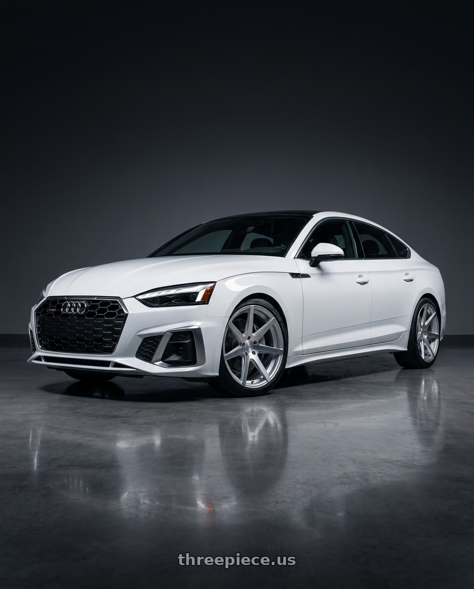 2023 Audi a5 s line with Rohana RC7 5x112 20x9+35 Machine Silver wheels