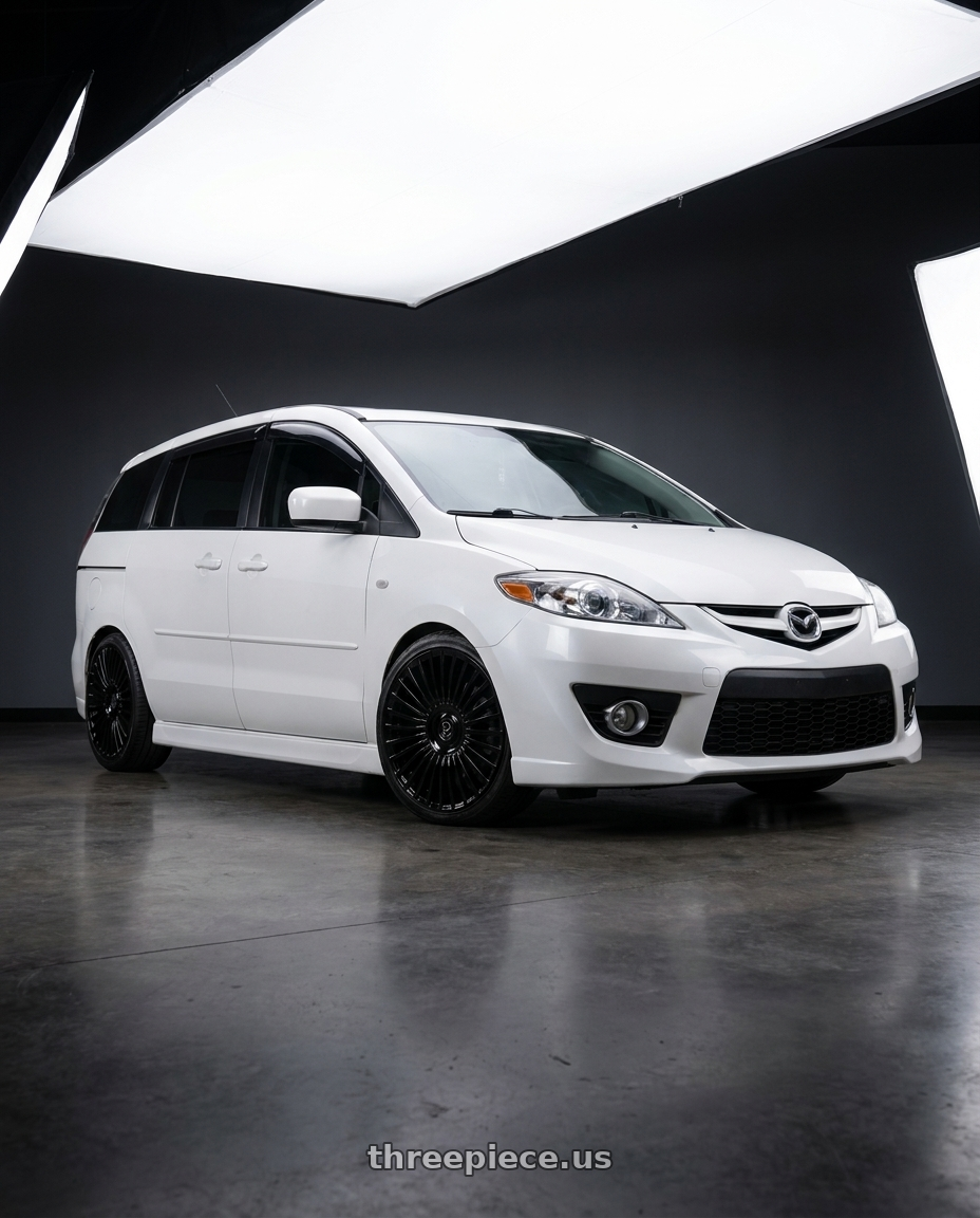 2010 Mazda 5 with DOLCE LUXURY TRENTO 5x112/5x120 22x10.5 +35 Glossy Black wheels