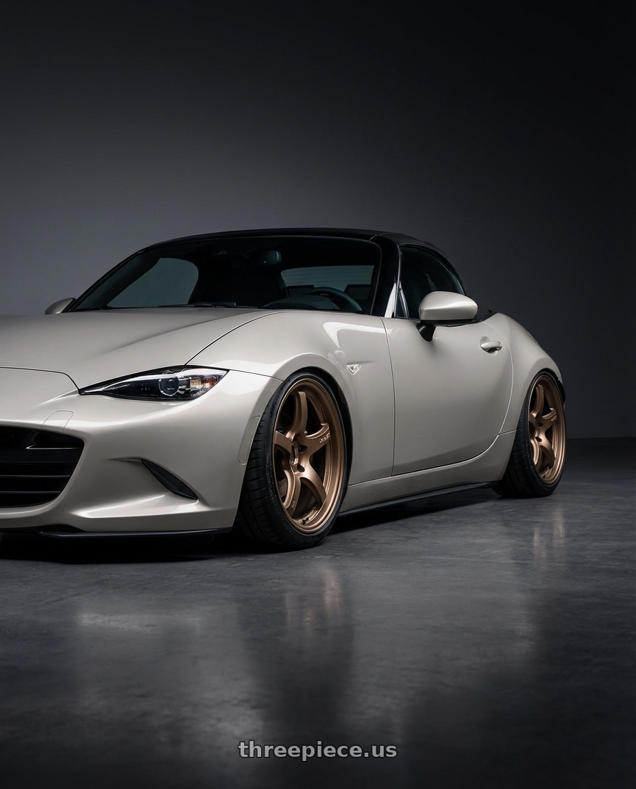2021 Mazda MX-5 Miata ND with Gram Lights 57CR 5x114.3 17x9+38 Bronze II wheels