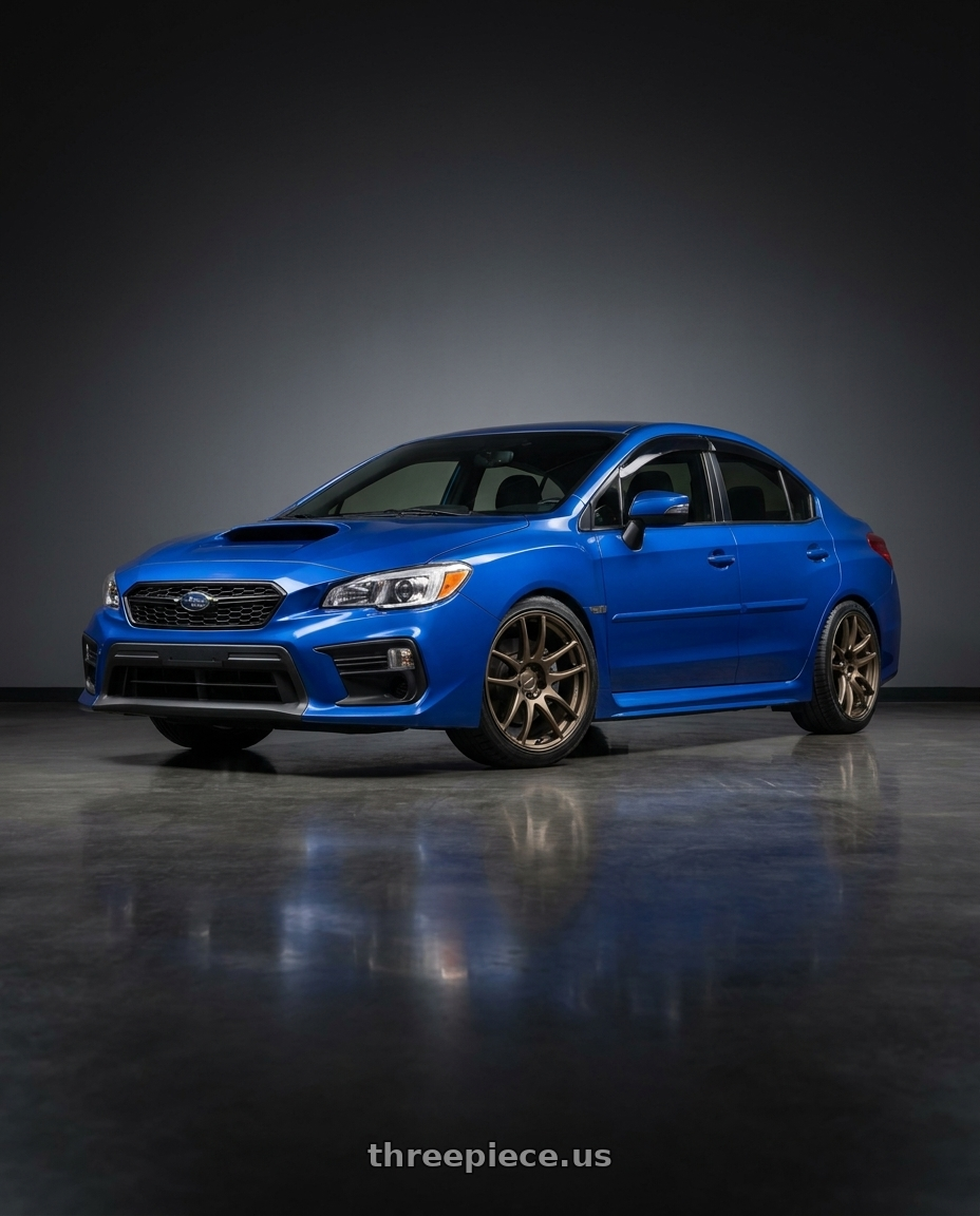 2021 Subaru WRX Limited with Work Emotion Cr Kiwami 5x114.3 18x9.5 +38 Matte Bronze wheels