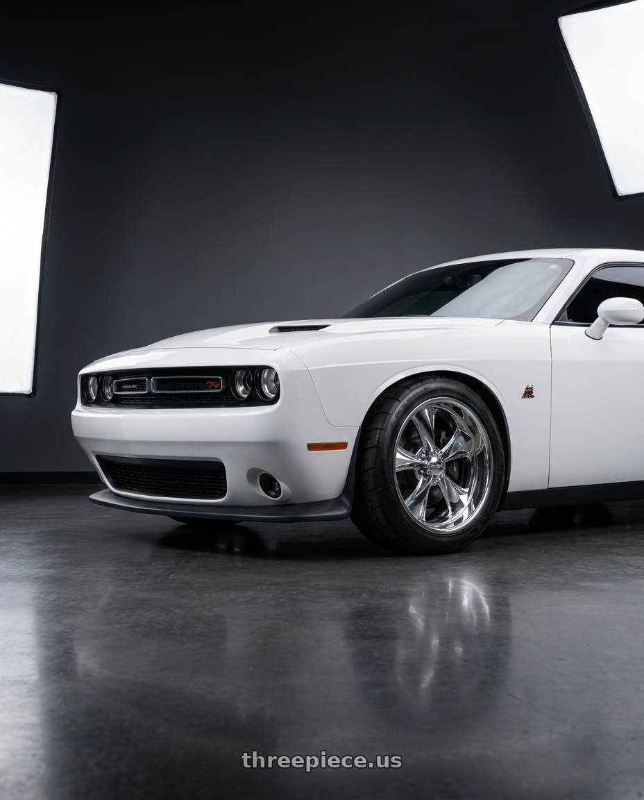 2016 dodge challenger with Foose 2PC F201 NITROUS 5X120.65 18X7 +0 HIGH LUSTER POLISHED wheels