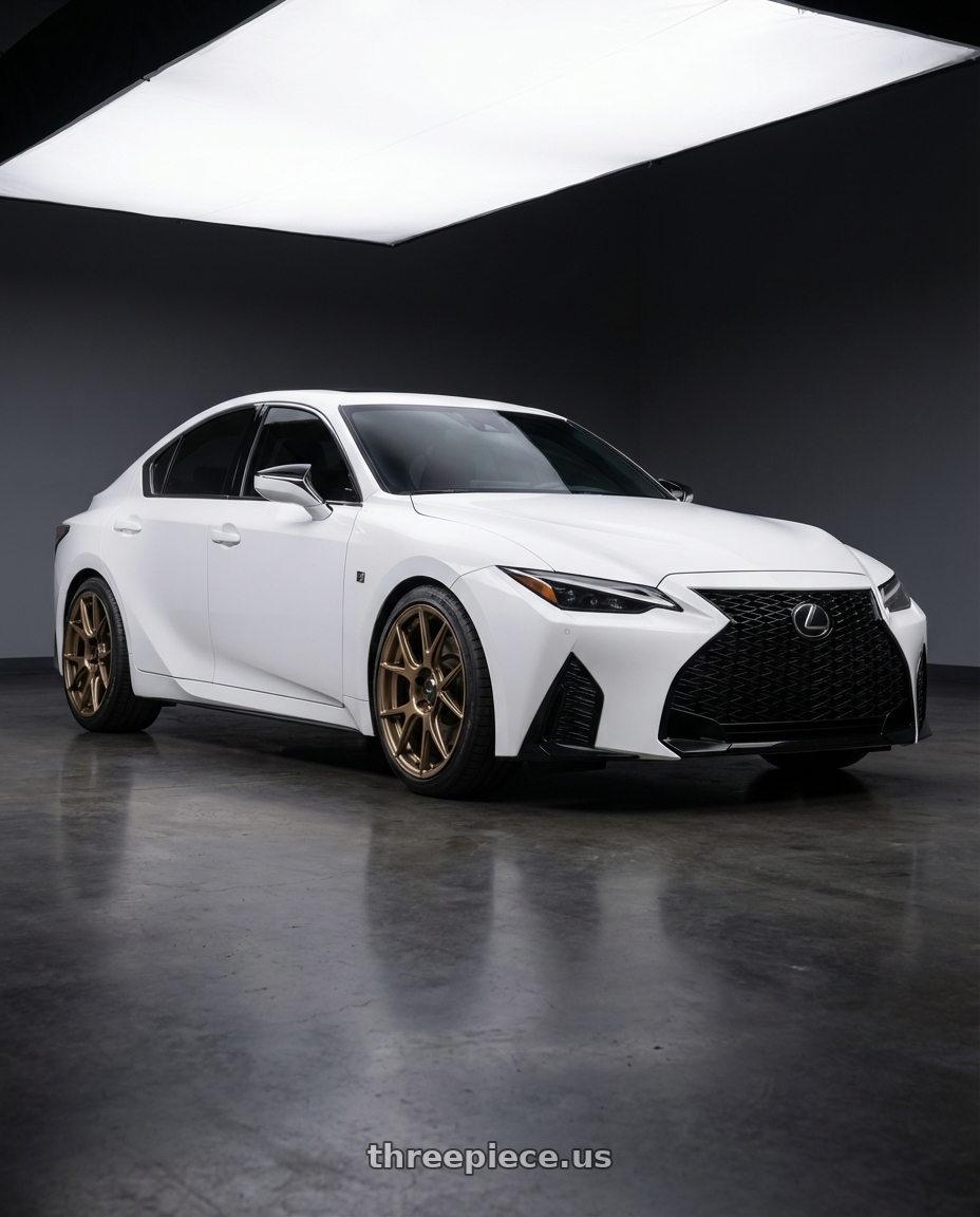 2024 Lexus IS 350 with Konig Ampliform 5x114.3 19x10.5+23 Gloss Bronze wheels