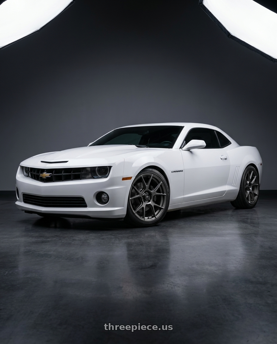 2014 Chevrolet Camaro 5th Gen with Konig Ampliform 5x120 20x8.5+45 Dark Metallic Graphite wheels