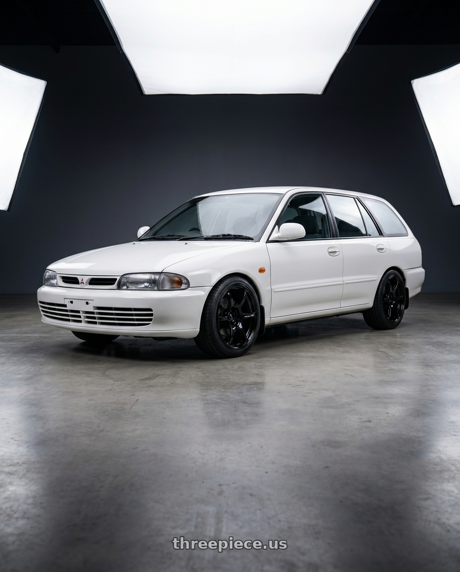 1995 Mitsubishi Libero with Advan RGIII 4x100 18x7.0+42 Gloss Black wheels
