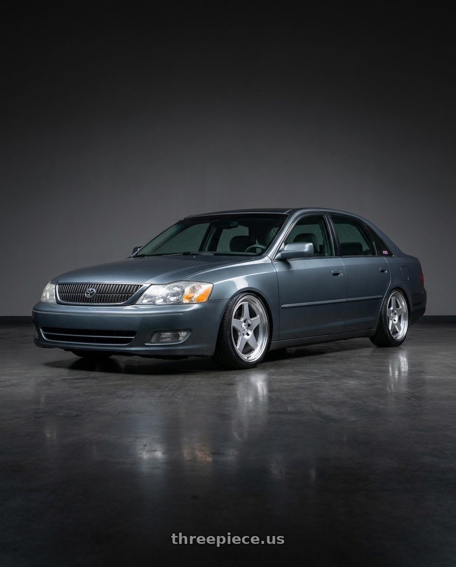 2004 toyota avaloin xls grey blue with Kansei K12H KNP 5X100 18x9 35 Hyper Silver wheels