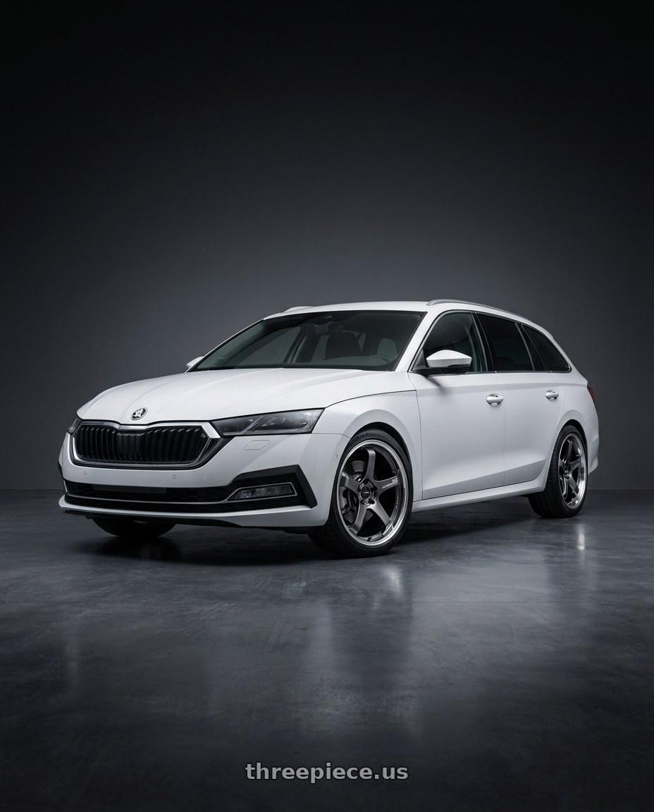 2024 OCTAVIA COMBI  with Advan Racing GT BEYOND 5x112 20x11.0 +35 MACHINING & HYPER PLATINUM BLACK wheels