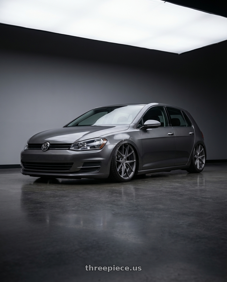 2019 Volkswagen GTI MK7 with Niche 1PC M116 MISANO 5X112 19X9.5 +50 MATTE GUN METAL wheels