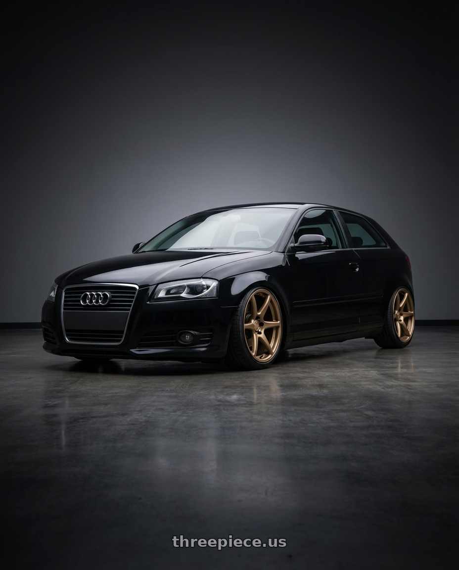 2012 Audi A3 8P with Kansei K11B Tandem 5X112 19x9.5 22 Bronze wheels