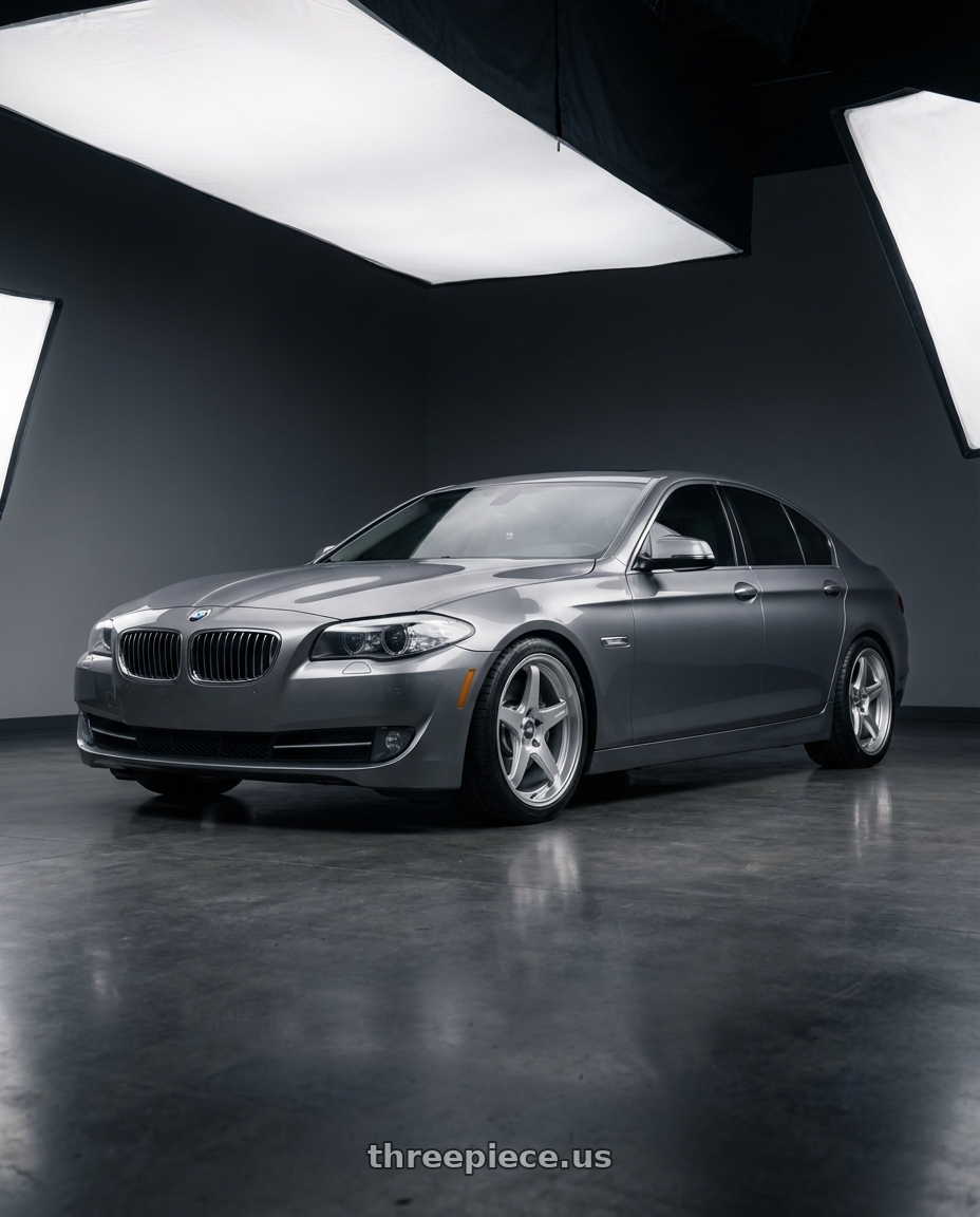 2016 BMW 5 Series F10 with ESR Wheels APEX SERIES AP5 5x120 19x9.5 +35 Hyper Silver wheels