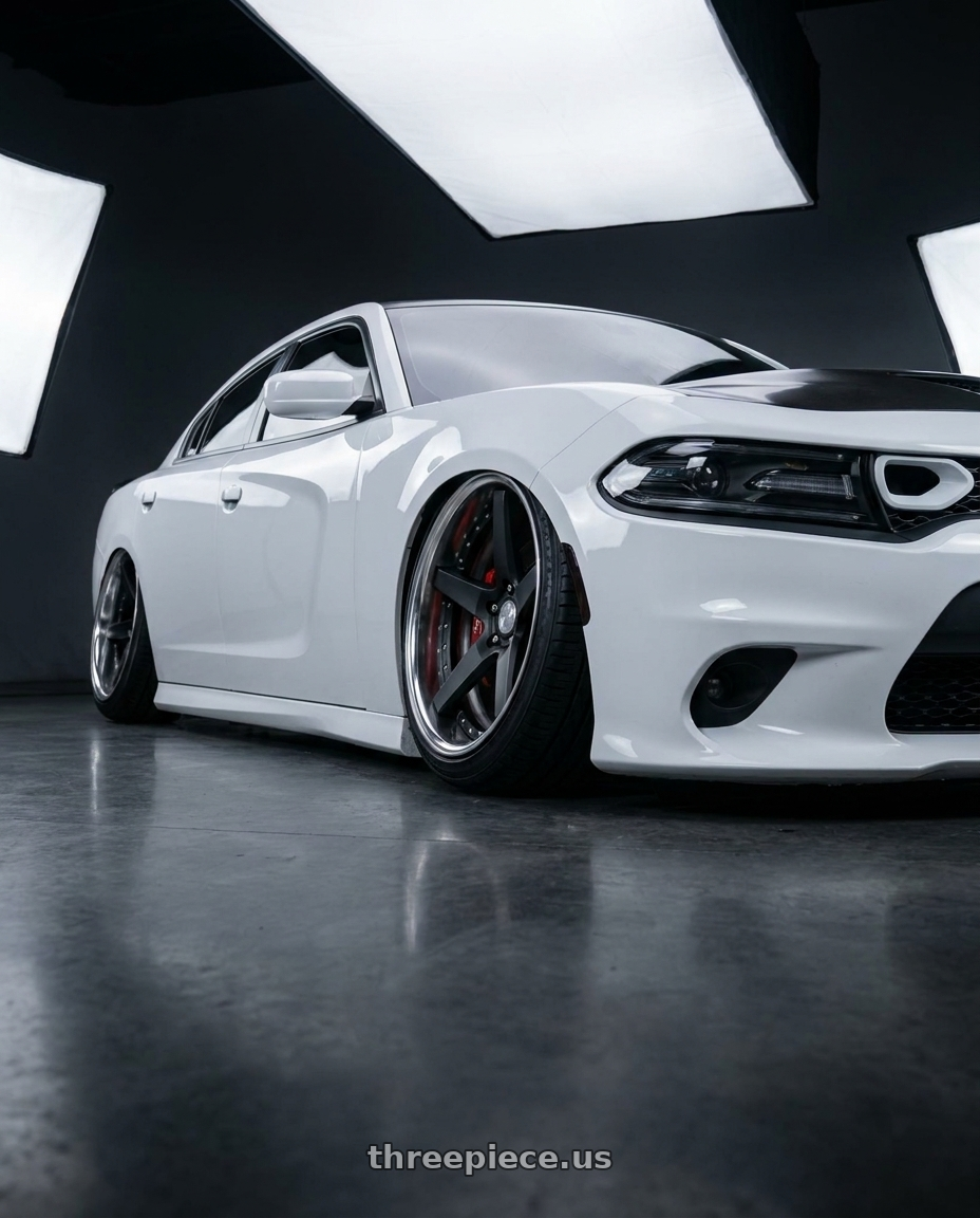 2021 Dodge Charger ScatPack with Work Gnosis Gr203 5x115 20x10+30 H Disk Matte Black wheels