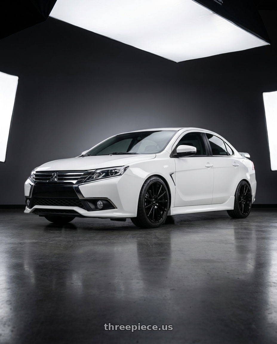 grand lancer 2018 with V�xx Casina 5x108/5x114.3 18x8+32 Gloss Black wheels