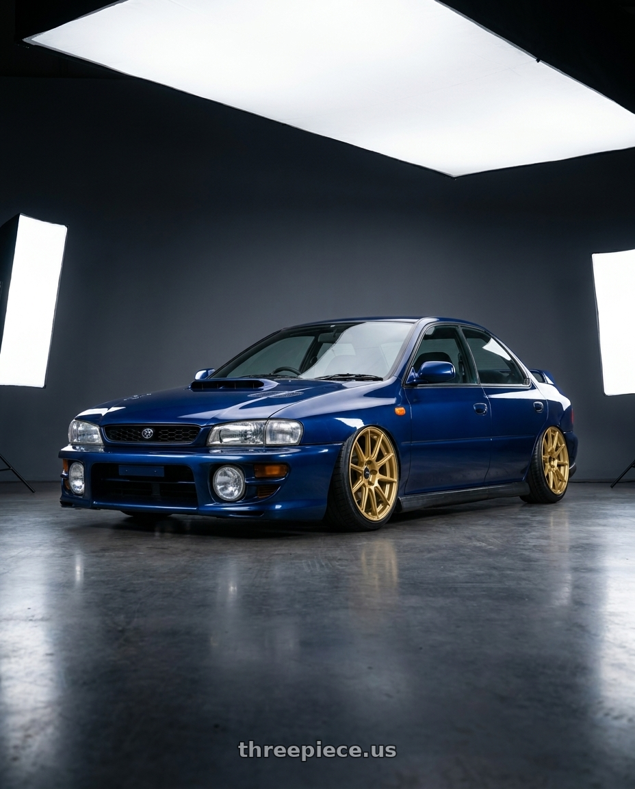 1998 Subaru impreza gc8 with Enkei TS10 5x100 17x8+45 Gold wheels