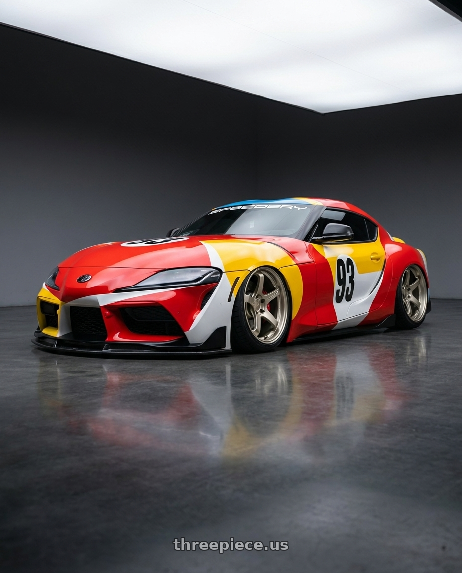 2023 toyota supra with Advan Racing GT BEYOND 5x112 20x11.0 +35 RACING SAND METALLIC wheels