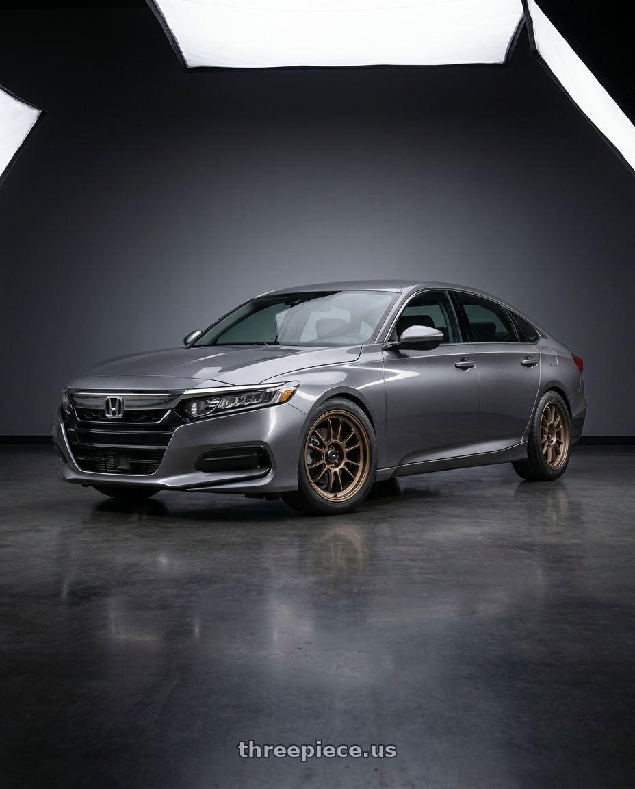 2019 honda accord lx with Konig 47BZ Hypergram 5x114.3 18x8.5 +45 Race Bronze wheels