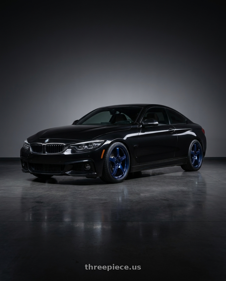2020 BMW 440i XDRIVE  with Gram Lights 57CR 5x120 19x9.5+35 Eternal Blue Pearl wheels