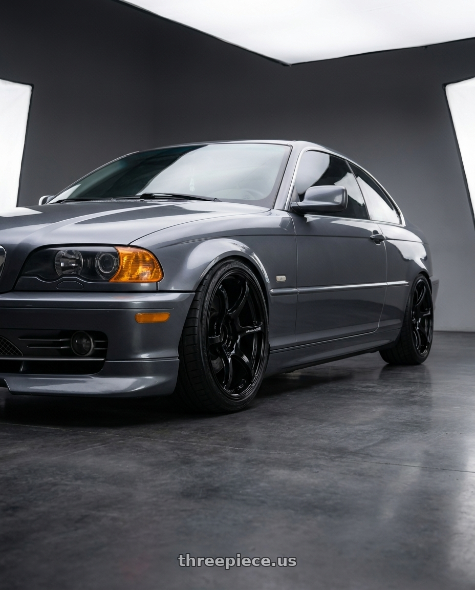 2001 bmw e46 325ci  with Advan RGIII 5x114.3 17x9.0+45 Gloss Black wheels
