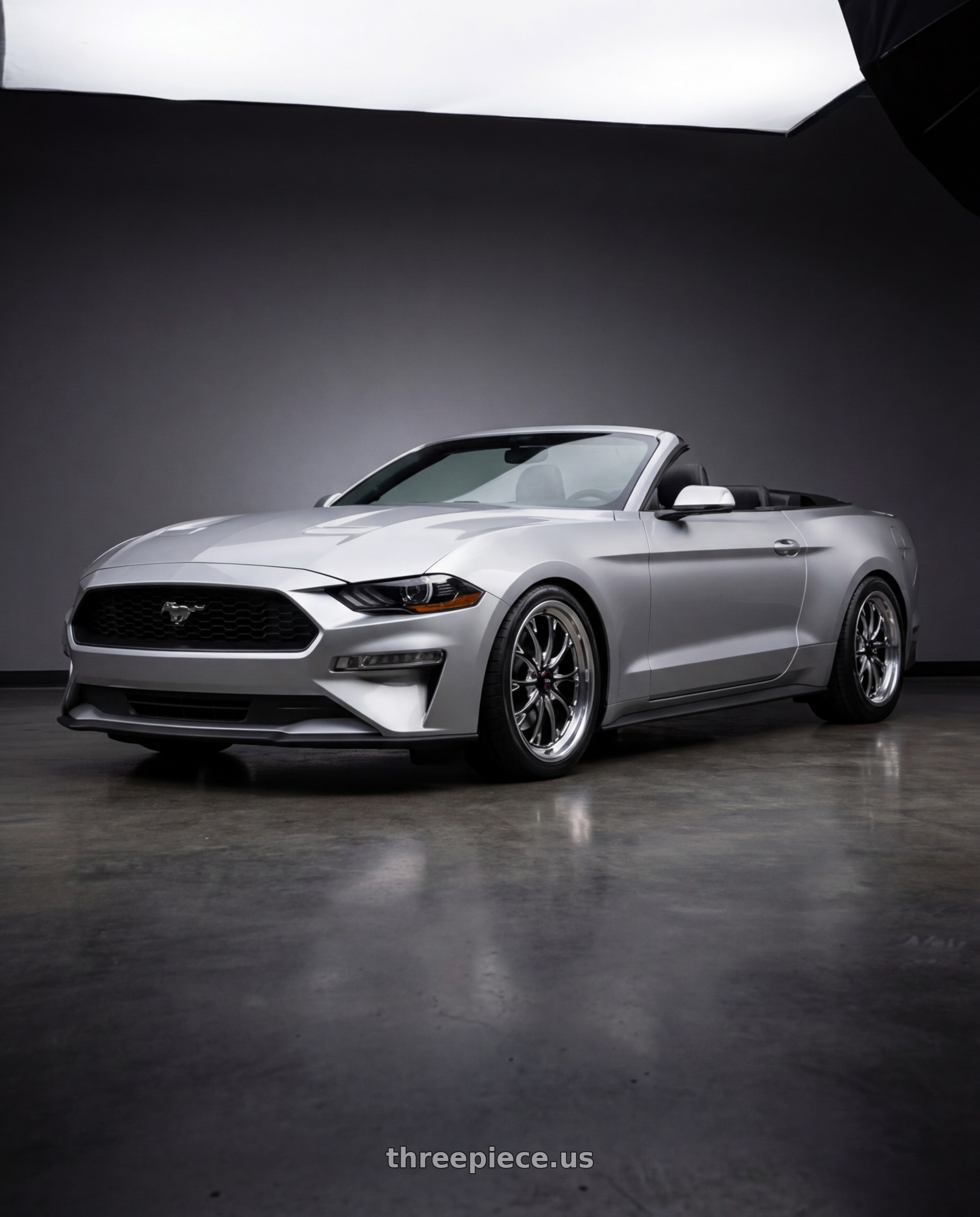 2018 ford mustang with WELD Performance Belmont 5x114.3 20x10.5 +50 Gloss Black/Milled Diamond Cut Lip wheels