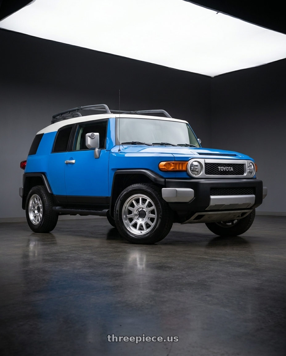 2007 Toyota FJ Cruiser with Raceline 952MC Aero 6x114.3 16x8 -6 Machined wheels