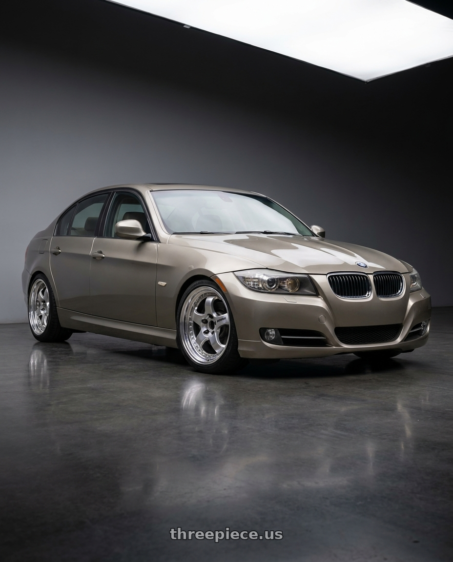2009 BMW 335i with Work Meister S1 3P 5x120 18x10+30 O Disk Bright Buff Finish wheels