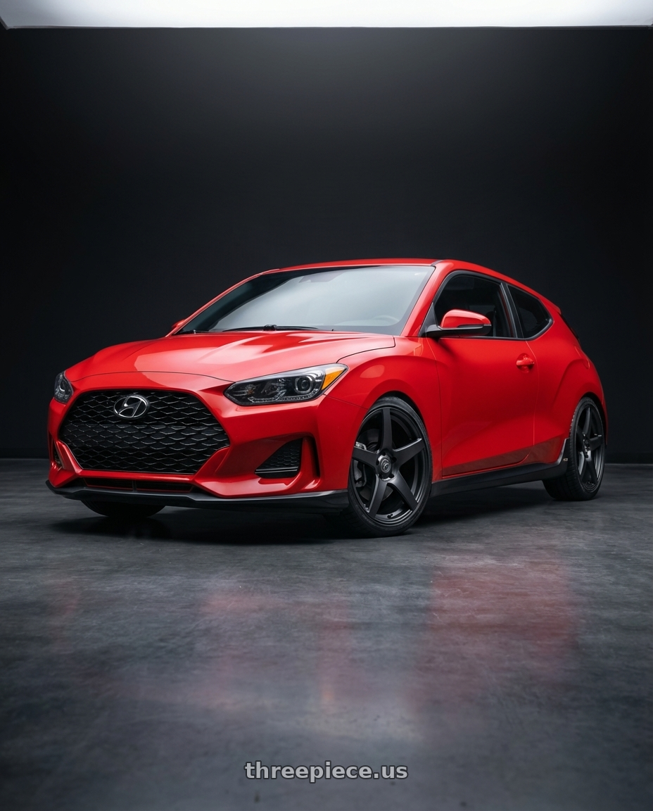 2022 Hyundai Veloster N with Forgestar CF5 5x114.3 19x9 +35 Satin Black wheels