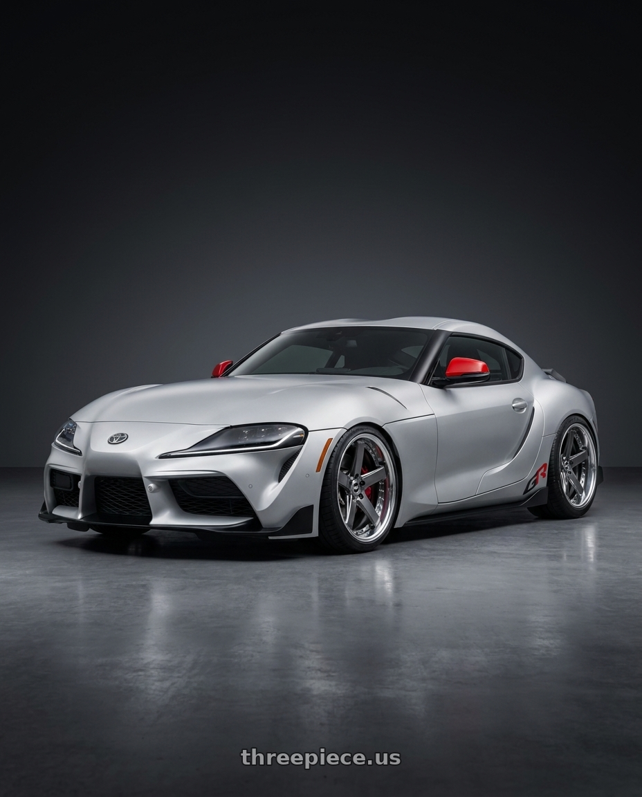 2026 toyota GR supra final with Work Zeast Black Label Bst2 5x112 19x11+38 R Disk Brilliant Silver Black wheels