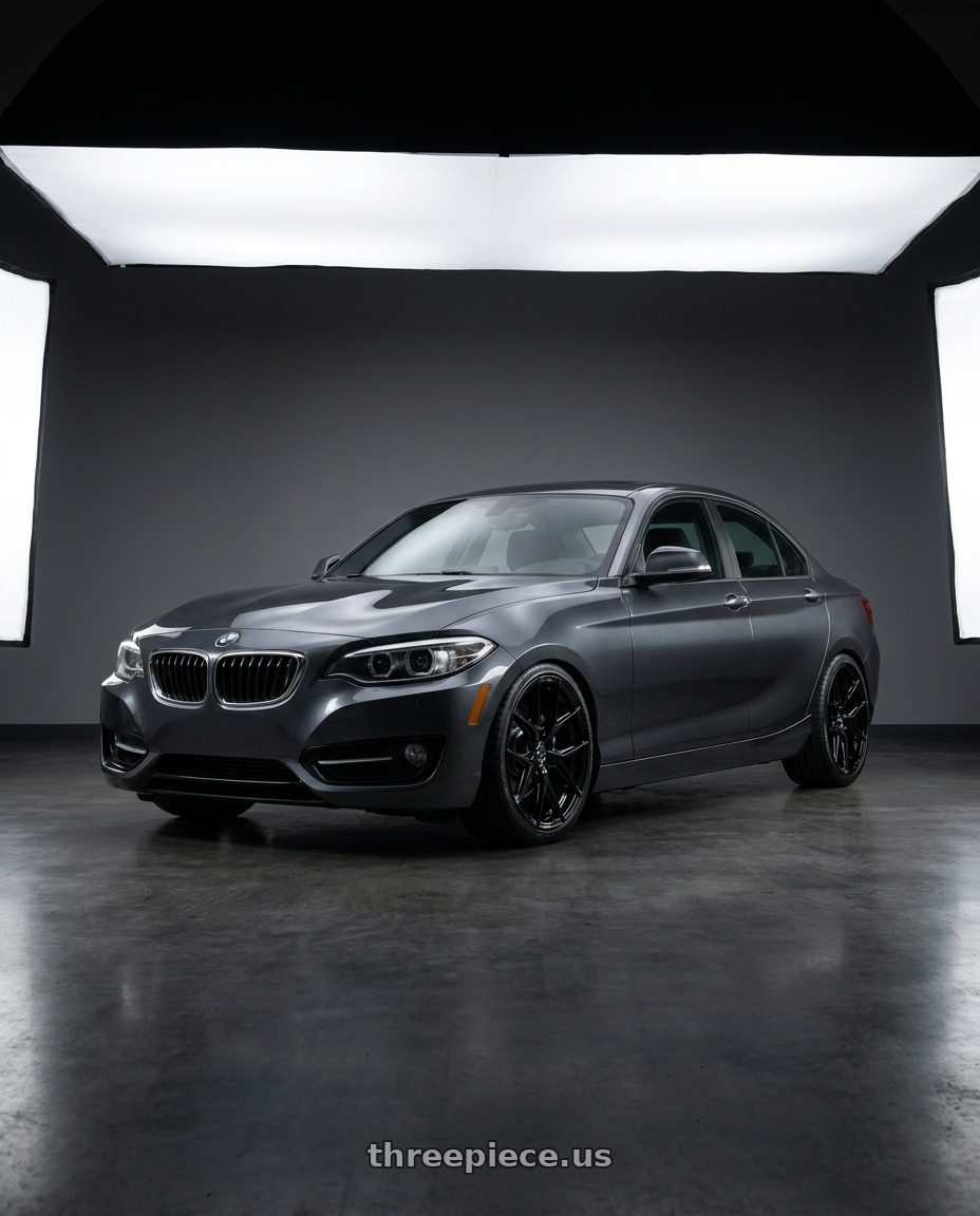 2015 Bmw 218D with VOSSEN HF6-4 6X139.7 18x9 +0 GLOSS BLACK wheels