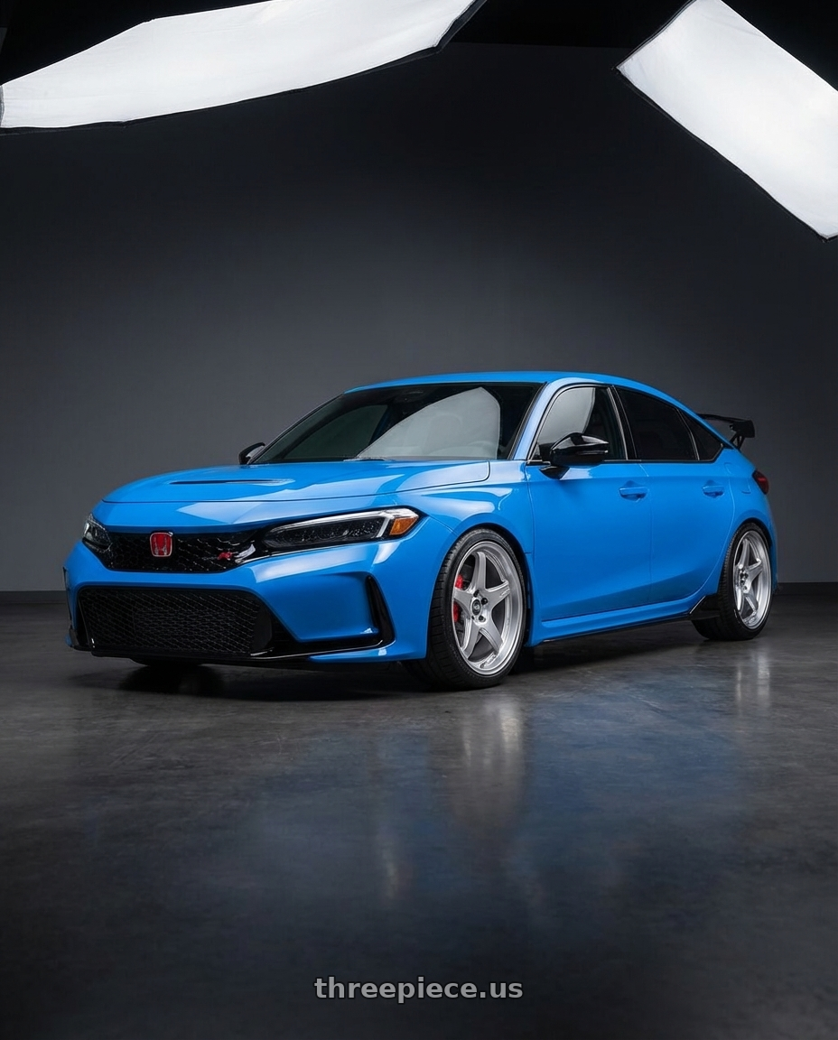 2020 Honda Civic Type R with ESR Wheels APEX SERIES AP5 5x120 19x9.5 +35 Hyper Silver wheels