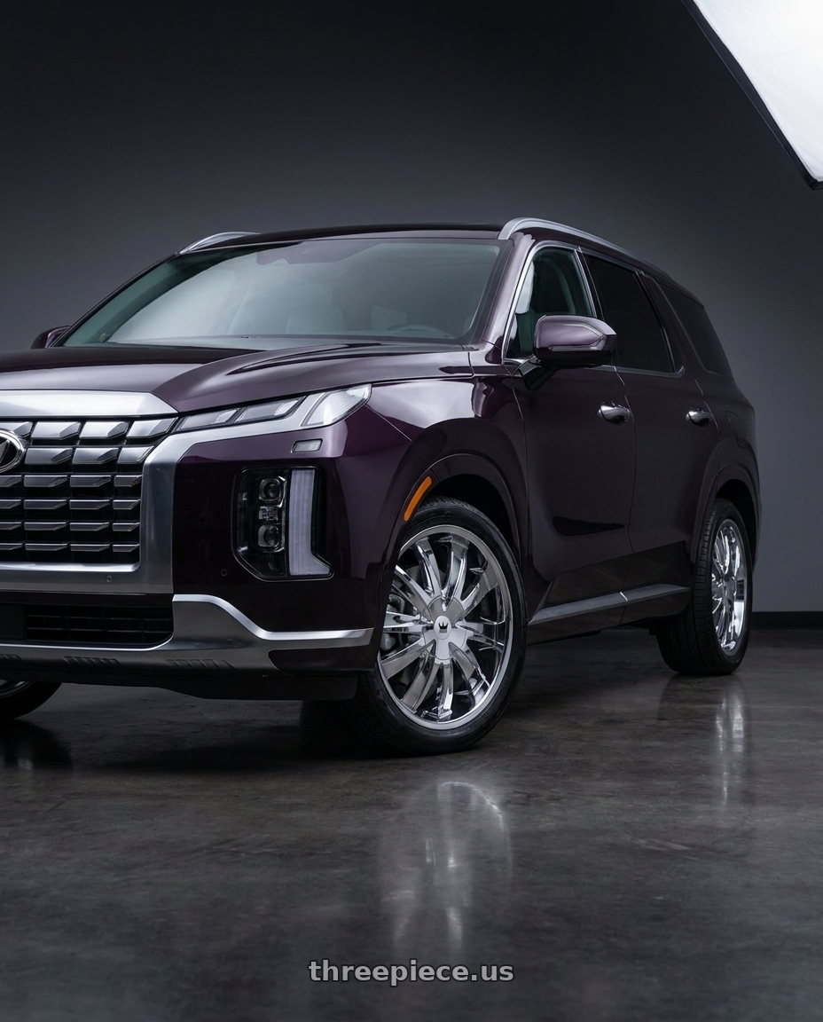 2026 Hyundai palisade premium with Mazzi Edge 337 5x110/5x115 22x8.5+35 Chrome wheels