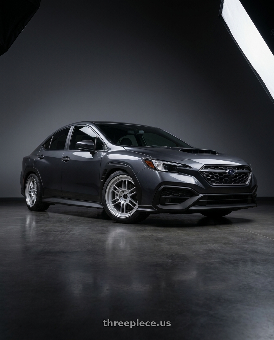 2022 Subaru WRX with Enkei RPF1 5x114.3 18x9.5+38 Silver wheels