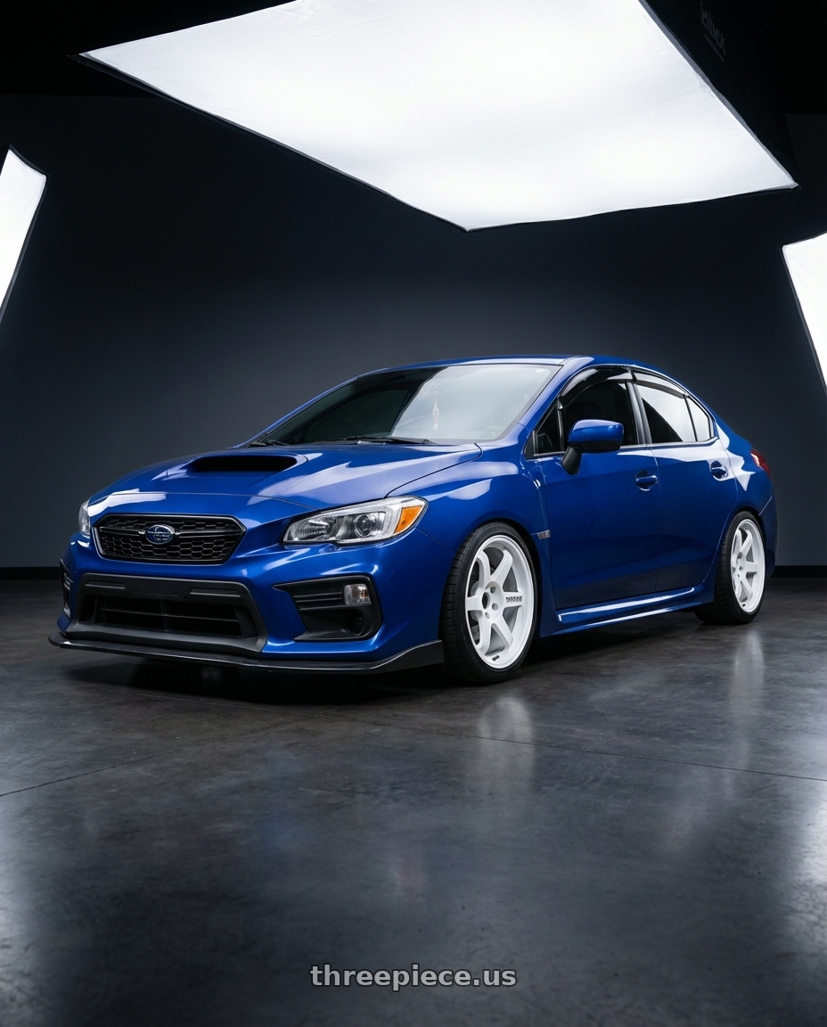 2016 subaru wrx with Volk Racing TE37SL 5x114.3 18x10.5 +22 DASH WHITE wheels