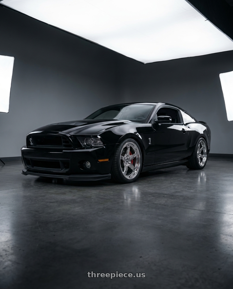 2014 ford mustang gt500 4inch with ESR Wheels APX6 5x114.3 19x9.5 +22 Vacuum Chrome wheels