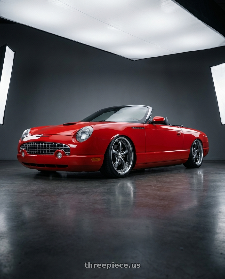 2003 ford thunderbird with Work Wheels VS-KF 5X114.3 19x7.5-4 Brilliant Silver Black A Disk FULL REVERSE wheels